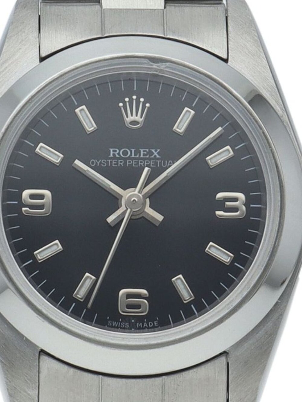 Rolex Oyster Perpetual Watch Box SS Black Polished